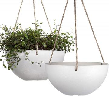 White Hanging Planter Basket