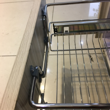 Panier de tiroir pour étagère de rangement pour plateaux de cuisine télescopique