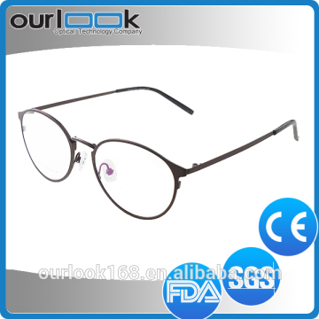 2015 Blue Light Cut 100% UV Black Titanium Eyewear Round Rim