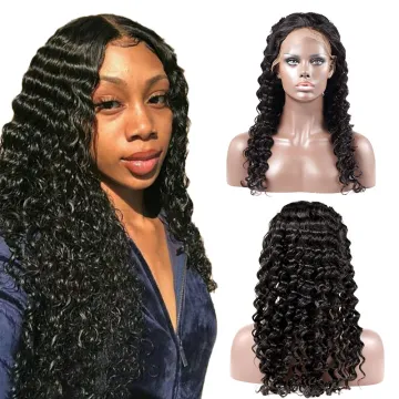 Lace Frontal Wigs Hair  Remy 150% Density Deepwave Frontal Wig With Baby Hair Brazilian Deep Wave 13*4 Lace Wig