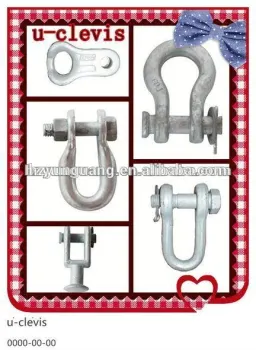 electric power fitting pole line hardware accessories connect cable stainless bolt type anchor shackle bow shackle