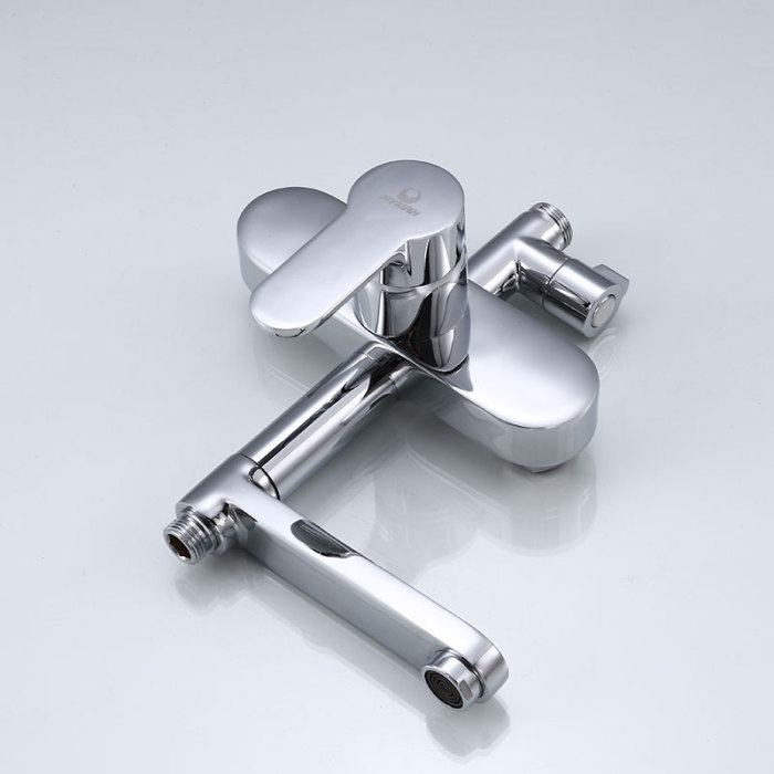 Zinc Alloy Shower Mixer with Chrome Finish