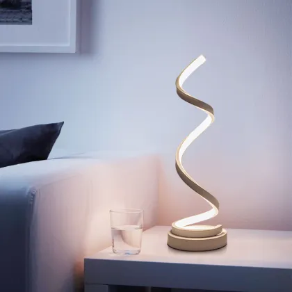 Modern Simple LED Bedside Lamp - Spiral Reading Light