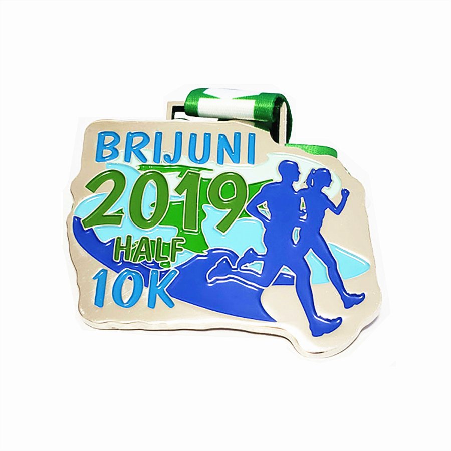 Metal 10k marathon event enamel medals