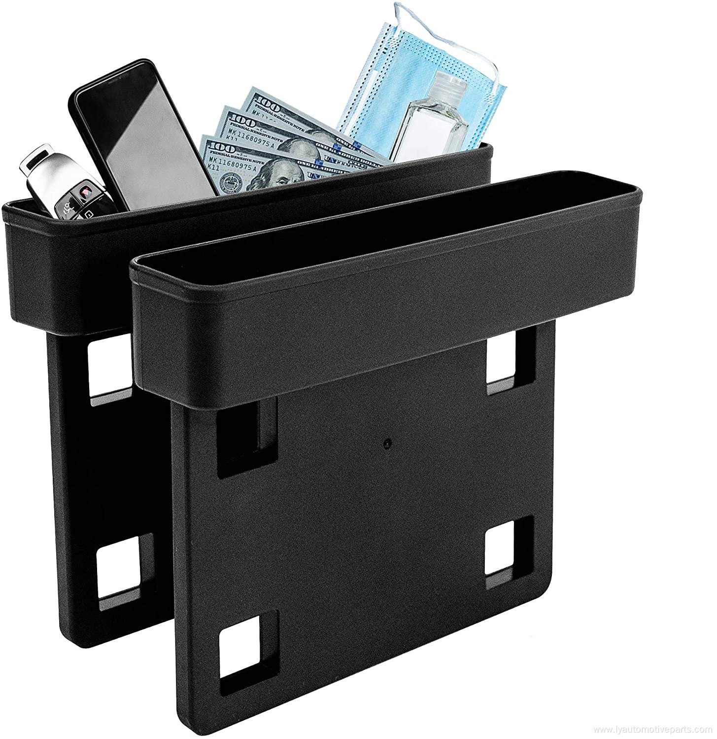 Seat gap filling storage box