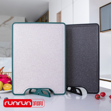 277 Straw + Black Marble Color Cutting Board