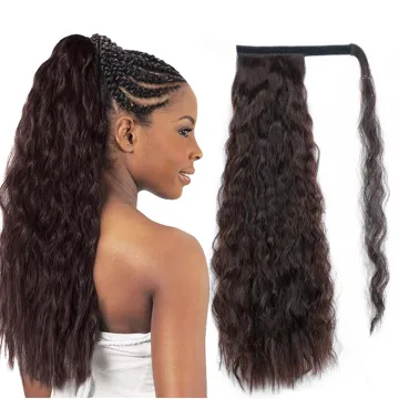 verious Ponytail Private Label Cruly Synthetic Clip in Hair ponytail for Women Natural Hair wrap around ponytail