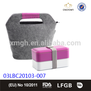 Cooler bag, leakproof cup and stack up lunch box 3pcs lunch set on sale