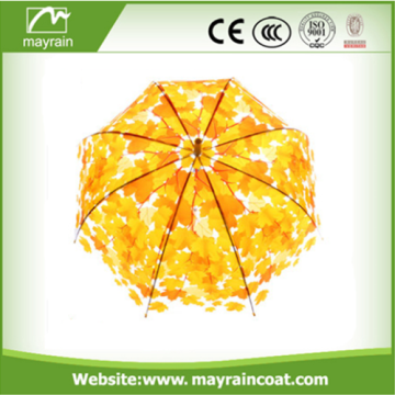 Yellow Color Auto Open Straight Umbrella