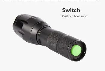 Rechargeable 3W Aluminum Powerful Zoom Flashlight Emergency Torch