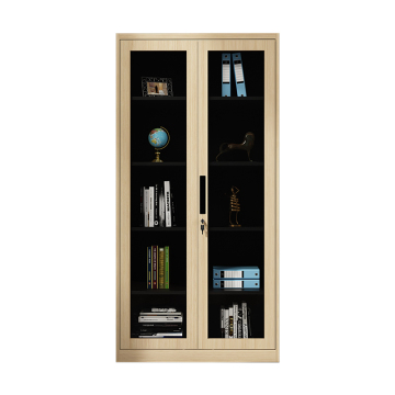 Modern Aluminum L-Shaped Metal Wood File Cabinet