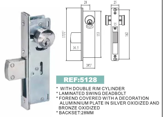 SOLID STAINLESS STEEL MORTISE LOCKSET