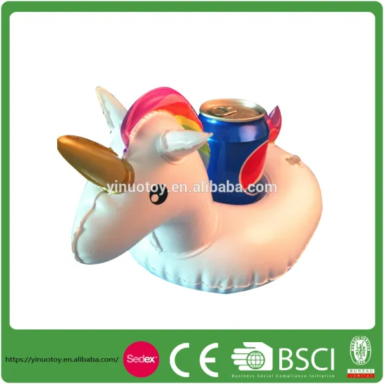 Inflate Rainbow Horse Unicorn Cup Holder Inflatable Drink Holder Water Air Holder