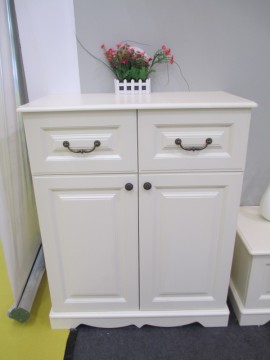 White 2-door modern Wood Shoe Storage Cabinet MGR-9726
