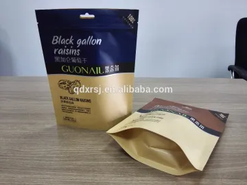 customized kraft paper stand up zipper bag for nuts