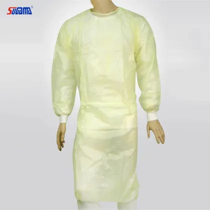 Disposable Surgical Gown, Fluid-Resistant - Blue & Yellow