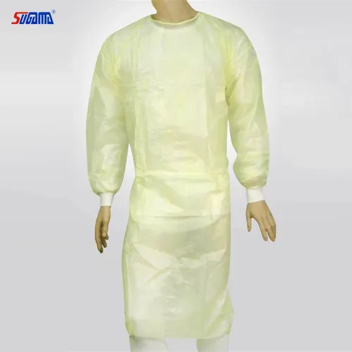 Disposable Surgical Gown, Fluid-Resistant - Blue & Yellow