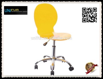 Ergonomic acrylic chair lift with wheels for office