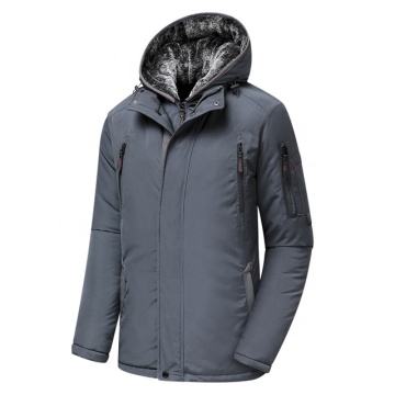 Giacca parka con cappuccio calda da uomo addensato di alta qualità da uomo