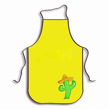 Lady Beautiful PVC Printed Kitchen Work Apron (YZA3)