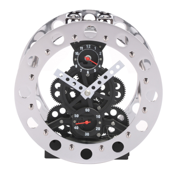 Metal Alarm Function Gear Table Clock