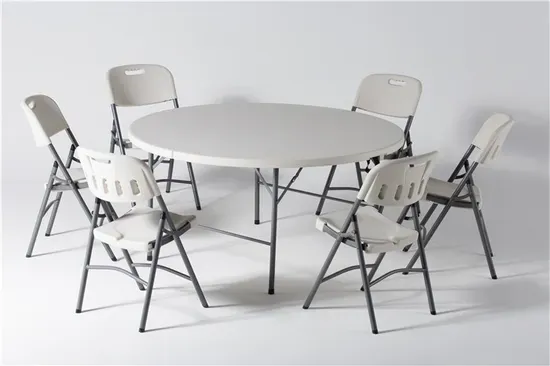 6 Feet HDPE Plastic Round Foldable Table for Wedding Rental
