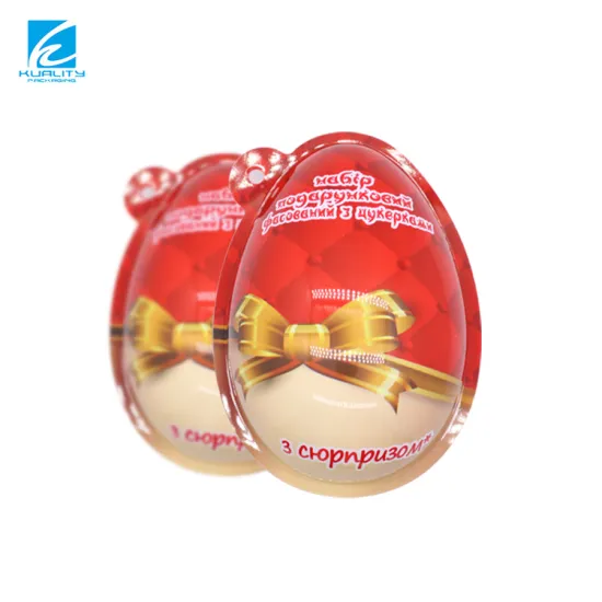 Custom Printed Plastic Chocolate Box Packaging - Egg Shell Design for Chocolates and Toys