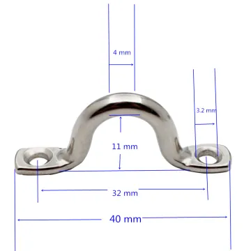 Boat awning accessories Stainless Steel wire eye strap Deck Tie Down wire eye strap