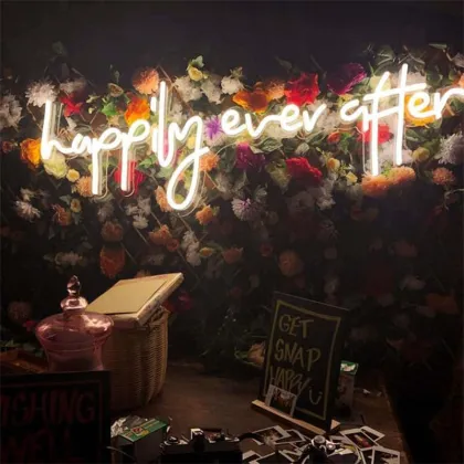 Flexible Custom LED Neon Sign for Glodmore2's Happily Ever After Wedding Party