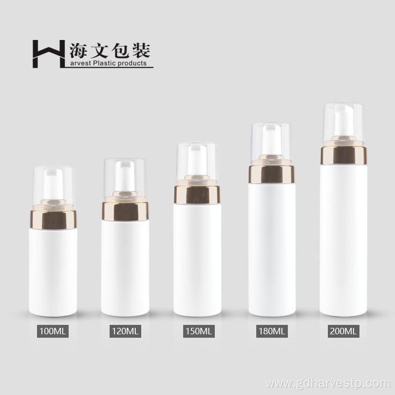 Plastic White Facial Foaming Soap Dispenser Pump Bottles