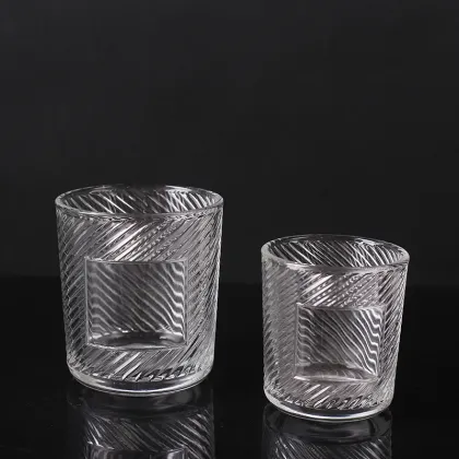 Creative Labelable Patterned Glass Jars for Home Furnishing