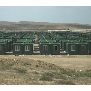 Fácil de instalar contenedores campamento militar casa Modular