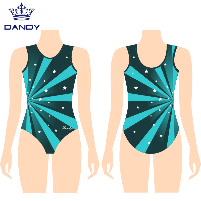 velour sleeveless gymnastics leotard