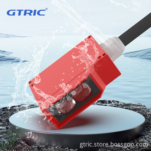 GTRIC Optic Photocell Switch Sensor: 24-220V AC/AD Universal, 10m Sensing Distance Through Beam Series Square Photoelectric Sens