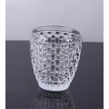 Vaso de cristal hecho a mano y patrón tejido cáliz