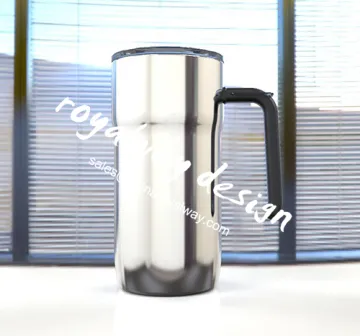 Double wall insulated stainless steel travel mug, coffee mug, auto mug