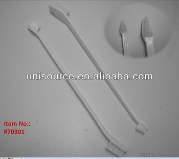 Long handle dog toothbrush, pets toothbrush with two heads, big and small head dog toothbrush