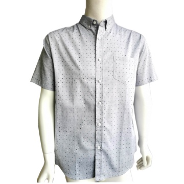 Chemise imprimée en coton causal des hommes