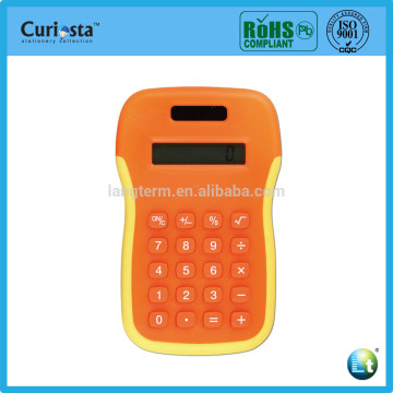 orange-yellow pocket calculator
