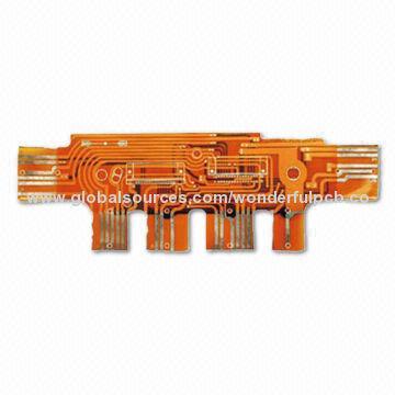 Double-sided Flexible PCB with 0.5mm Polymide and 1oz Copper, for Electronics