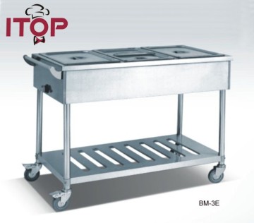 stainless steel economical Pans Bain Marie Trolly