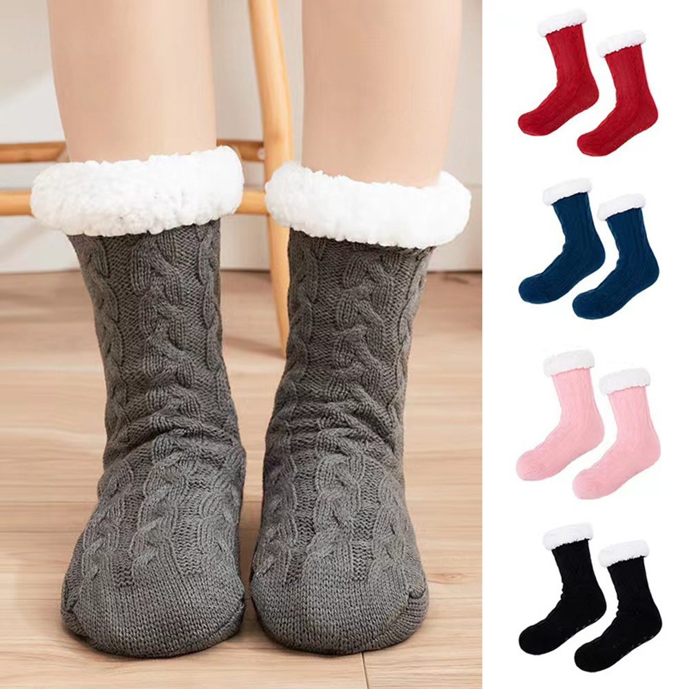 Cable Knit Slipper Socks