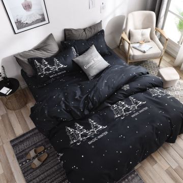 100% polyester microfiber print duvet cover bedsheet