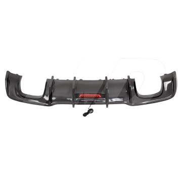 Diffuseur arrière en fibre de carbone avec lumière pour le sport Audi A3 2017-2020