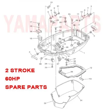 Yamaha Seatan 2 Stroke 60HP Outboard Engine 97095-06016 Bolt Spare Part