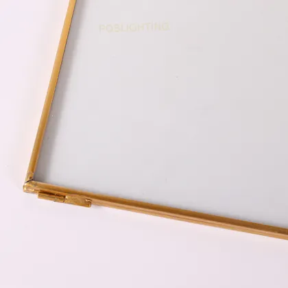 Golden outline glass photo frame