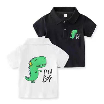 T-shirt a manica corta per bambini con adesivo