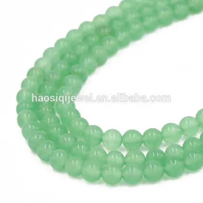 8mm round gemstone beads emerald stone green jade stone price for bracelet