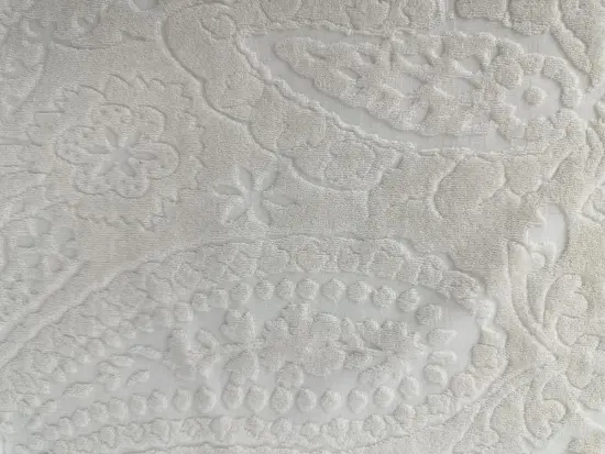 White printed polyester towel fabric