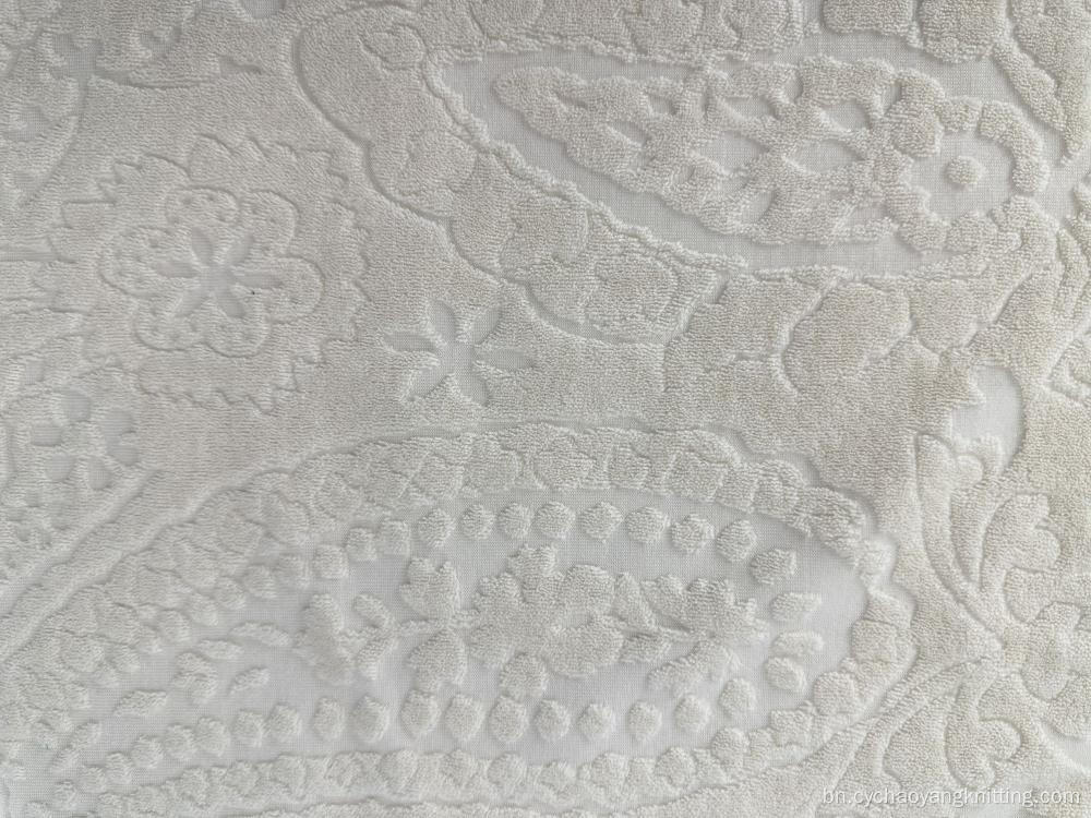 সাদা মুদ্রিত পলিয়েস্টার তোয়ালে ফ্যাব্রিক